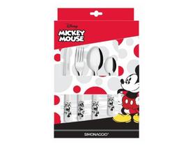 Faqueiro Simonaggio Disney Minnie E Mickey - Branco 24 Peças