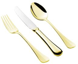 Faqueiro St. James 130 Peças Manchester Dourado Faqueiro St. James 130 Peças Manchester Dourado