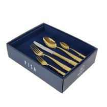 Faqueiro Talheres 30 Peças Aço Inox Pisa Dourado Wolff