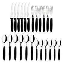 Faqueiro Talheres Aço Inox Tramontina Ipanema 24 Peças Preto