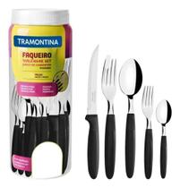 Faqueiro Talheres Jogo Tramontina Leme Aço Inox 30 Peças