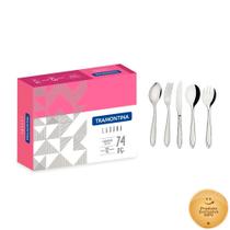 Faqueiro Tramontina 74 Peças Aço Inox Laguna