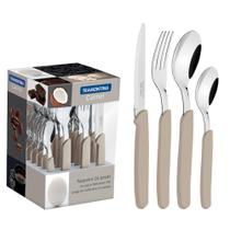 Faqueiro Tramontina Aço Inox Carmel 24 Peças Natural Médio