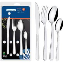 Faqueiro Tramontina Aço Inox Facas Churrasco Búzios 24 Peças