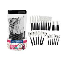 Faqueiro Tramontina Aço Inox New Kolor 30 Pç Preto
