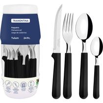 Faqueiro Tramontina Aço Inox Tulum 24 Pç Preto Faqueiro Tramontina Aço Inox Tulum 24 Pç Preto