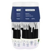 Faqueiro Tramontina Aço Inox Tulum 48 Peças Preto Faqueiro Tramontina Aço Inox Tulum 48 Peças Preto