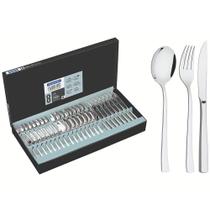 Faqueiro Tramontina Berlin Brilho em Aço Inox com Facas para Churrasco Forjada Acabamento Alto Brilho 48 Peças 66934144