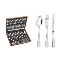 Faqueiro Tramontina Classic 76 Peças Aço Inox Facas Mesa Forjadas Brilho Estojo Madeira Faqueiro Tramontina Classic 76 Peças Aço Inox Facas Mesa Forjadas Brilho Estojo Madeira