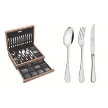 Faqueiro Tramontina Classic Aço Inox Facas De Mesa Forjadas Brilho Estojo De Madeira 130 Peças Tramontina Faqueiro Tramontina Classic Aço Inox Facas De Mesa Forjadas Brilho Estojo De Madeira 130 Peças Tramontina
