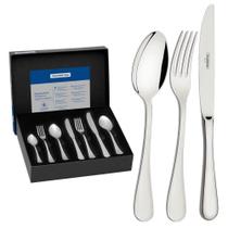 Faqueiro Tramontina Classic Em Aço Inox Facas De Mesa Forjadas Acabamento Brilho 42 Peças Faqueiro Tramontina Classic Em Aço Inox Facas De Mesa Forjadas Acabamento Brilho 42 Peças