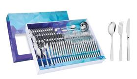 Faqueiro Tramontina Cosmos em Aço Inox com Facas de Mesa 101 Peças