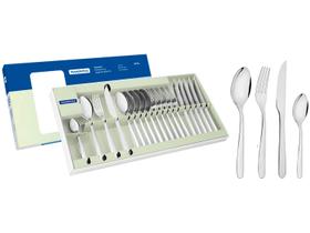 Faqueiro Tramontina Havaí 24 Peças em Aço Inox com Facas para Churrasco serve até 6 pessoas Faqueiro Tramontina Havaí 24 Peças em Aço Inox com Facas para Churrasco serve até 6 pessoas