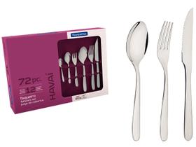 Faqueiro Tramontina Havaí Aço Inox Facas Churrasco Acabamento Brilho com Detalhes 72 Peças Faqueiro Tramontina Havaí Aço Inox Facas Churrasco Acabamento Brilho com Detalhes 72 Peças