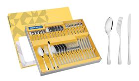 Faqueiro Tramontina Havana em Aço Inox com Facas de Mesa Acabamento em Brilho 36 Peças