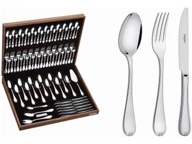 Faqueiro Tramontina Inox 76 Peças Vicenza com Estojo Faqueiro Tramontina Inox 76 Peças Vicenza com Estojo
