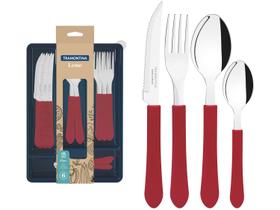 Faqueiro Tramontina Inox Leme com Gaveteiro 24 Peças Faqueiro Tramontina Inox Leme com Gaveteiro 24 Peças
