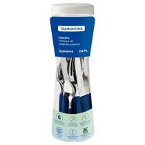 Faqueiro Tramontina Ipanema Azul 24 Peças em Aço Inox
