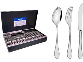 Faqueiro Tramontina Italy Aço Inox com Facas para Churrasco Forjadas 6mm Alto Brilho 72 Peças 66932157