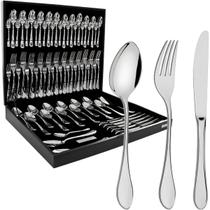 Faqueiro Tramontina Italy Inox Brilho Estojo Madeira 76 Peça