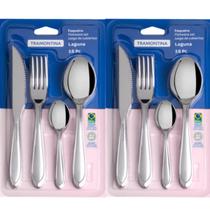 Faqueiro tramontina laguna 32 peças aço inox