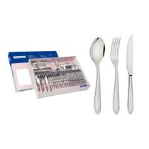 Faqueiro Tramontina Laguna Aço Inox 100 Peças Conjunto Completo com Facas de Churrasco e Estojo