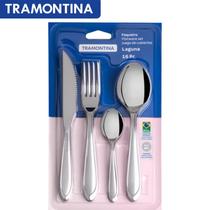 Faqueiro Tramontina Laguna Aço Inox alto Brilho 16 Peças luxo Faqueiro Tramontina Laguna Aço Inox alto Brilho 16 Peças luxo
