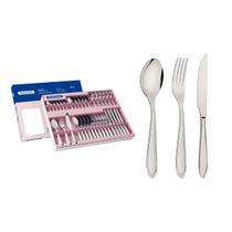 Faqueiro Tramontina Laguna em Aço Inox com Facas para Churrasco Acabamento em Brilho 36 Peças