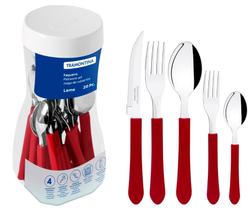 Faqueiro Tramontina Leme 20 Peças - INOX - VERMELHO