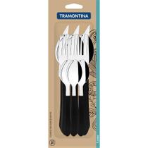 Faqueiro Tramontina Leme Aço Inox 12 Peças Preto