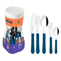 Faqueiro Tramontina Leme Azul Pote com 20 Peças