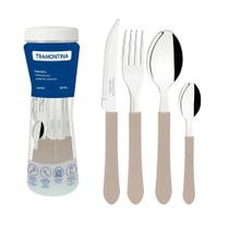 Faqueiro Tramontina Leme com Lâminas Aço Inox Cinza 16 pçs