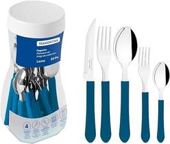 Faqueiro Tramontina Leme com Lâminas em Aço Inox e Cabos de Polipropileno Lavanda 20 Peças