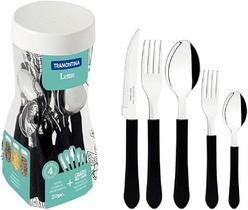 Faqueiro Tramontina Leme com Lâminas em Aço Inox e Cabos de Polipropileno Lavanda 20 Peças