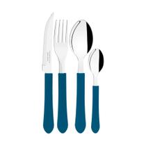 Faqueiro Tramontina Leme Inox e Cabo Azul 12 Peças Faqueiro Tramontina Leme Inox e Cabo Azul 12 Peças