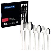 Faqueiro Tramontina Malibu 42 Pecas Inox Inox Faqueiro Tramontina Malibu 42 Pecas Inox Inox