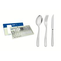 Faqueiro Tramontina Maresias Aço Inox Facas Churrasco Acabamento Brilho 24 Peças