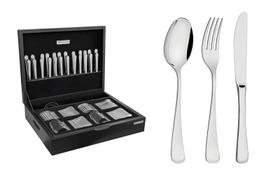 Faqueiro Tramontina Mônaco 101 Peças com Facas de Mesa Forjadas 6mm c/Estojo de Madeira