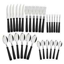 Faqueiro Tramontina New Kolor Aço Inox e Polipropileno Preto 30 Peças Faqueiro Tramontina New Kolor Aço Inox e Polipropileno Preto 30 Peças