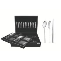 Faqueiro Tramontina Oslo com Facas de Mesa 101 Peças e Estojo de Madeira