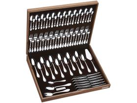 Faqueiro Tramontina Renascença 76 Peças Aço Inox Facas Mesa Brilho Fosco com Alto Relevo + Estojo