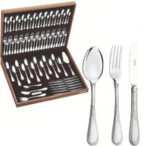 Faqueiro Tramontina Renascença Em Aço Inox Com Facas Detalhes Em Alto Relevo No Cabo 76pç 66929300 Faqueiro Tramontina Renascença Em Aço Inox Com Facas Detalhes Em Alto Relevo No Cabo 76pç 66929300