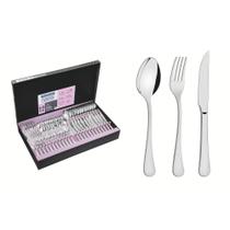 Faqueiro Tramontina Zurique em Aço Inox com Facas para Churrasco Acabamento Brilho 72 Peças