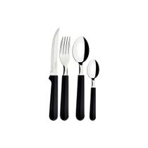 Faqueiro Tulum com Lâminas em Inox e Cabos de Polipropileno Preto 24pçs - Tramontina