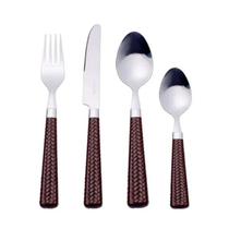 Faqueiro Wicker 24 Peças Aço Inox Cabo Trançado Polipropileno Dynasty Faqueiro Wicker 24 Peças Aço Inox Cabo Trançado Polipropileno Dynasty