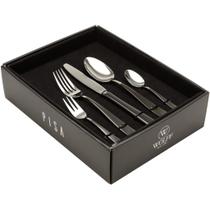 Faqueiro Wolff 30 Peças Aco Inox Pisa Two Tones Inox/Preto Gift Box Faqueiro Wolff 30 Peças Aco Inox Pisa Two Tones Inox/Preto Gift Box