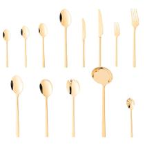 Faqueiro Wolff Firenze 101 Peças de Aço Inox Dourado Faqueiro Wolff Firenze 101 Peças de Aço Inox Dourado