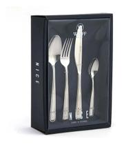 Faqueiro Wolff Nice Inox 16 ou 24 Peças Design Elegante, Cabo e Lâmina em Aço Inox