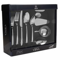 Faqueiro Wolff Viena 25 Peças em Aço Inox com Concha e Espátulas Elegância e Durabilidade