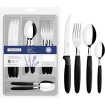 Faqueiros com Gaveteiro Ipanema 25 Peças Aço Inox Tramontina (Preto)